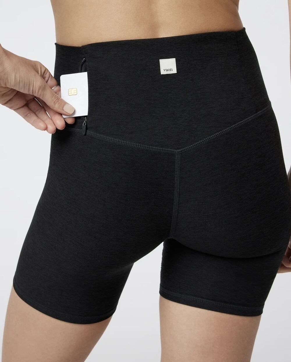 Vuori Clean Elevation Shorty Biker Shorts 6” SM Black Performance VW371
